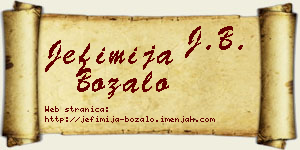 Jefimija Bozalo vizit kartica